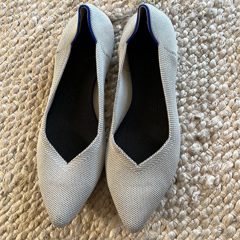 Rothy’s The Point in Flax Birdseye Pointed Toe Slip On